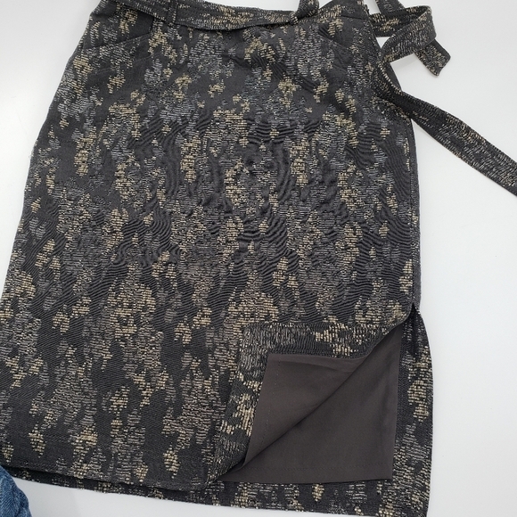 Banana Republic Jaquard Textured Belted Skirt with Metallic Accent - Picture 6 of 11